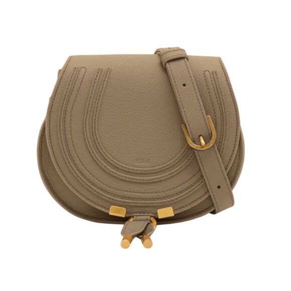 Chloe Marcie Small Crossbody Shoulder Saddle Bag Purse Womens Brown Leather - Picture 15 of 15